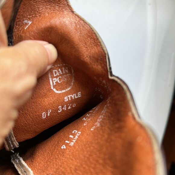 Dan Post square toe brown low heeled mid calf cowboy western boots DP 3426 - Picture 9 of 10